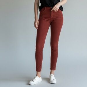 Madewell High-Rise Skinny Jeans Corduroy Edition Orange Size 29
